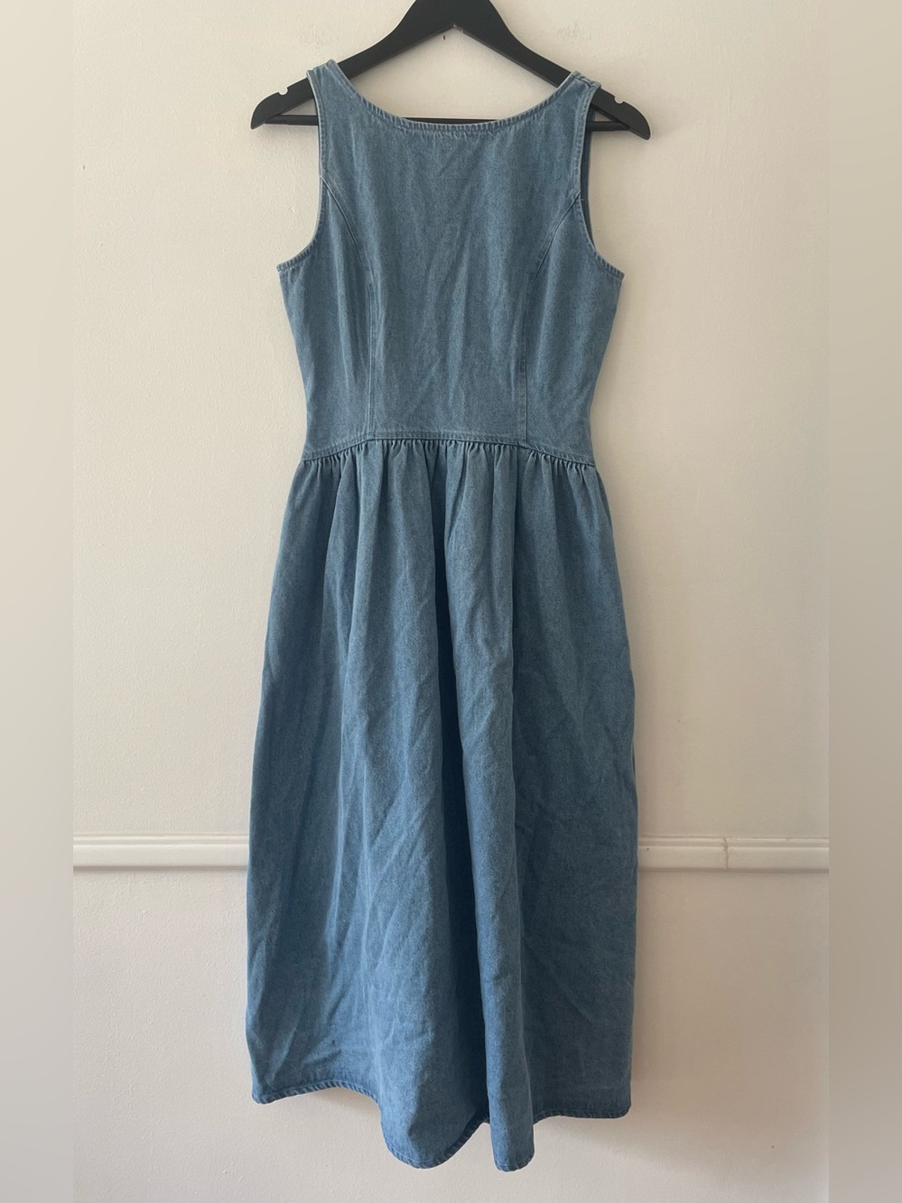 WAYF 100% Cotton Denim Midi Dress Size S